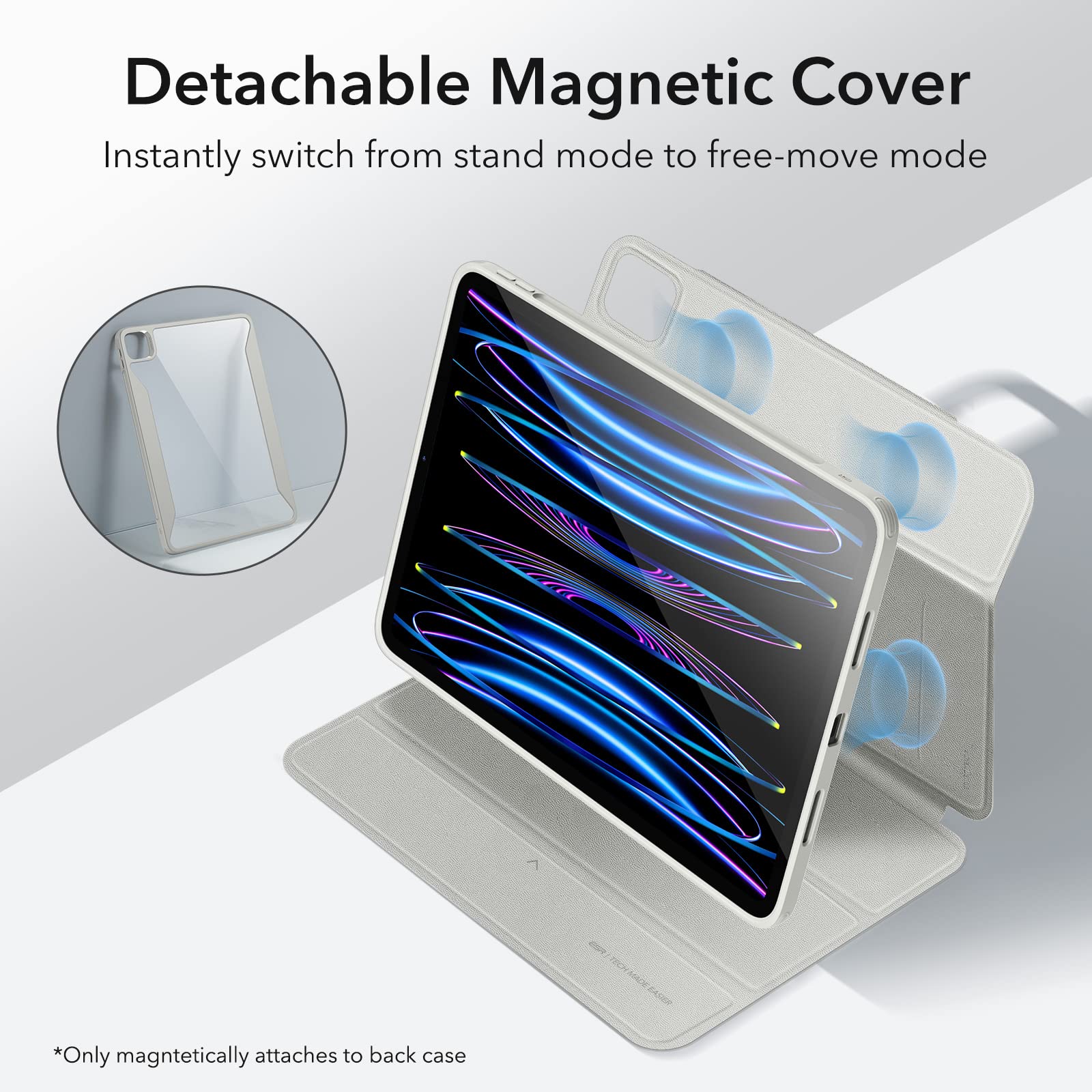 Foto 4 pulgar | Funda Esr Para Ipad Pro De 11 Pulgadas (2022/2021/2020/2018) Blanca - Venta Internacional.