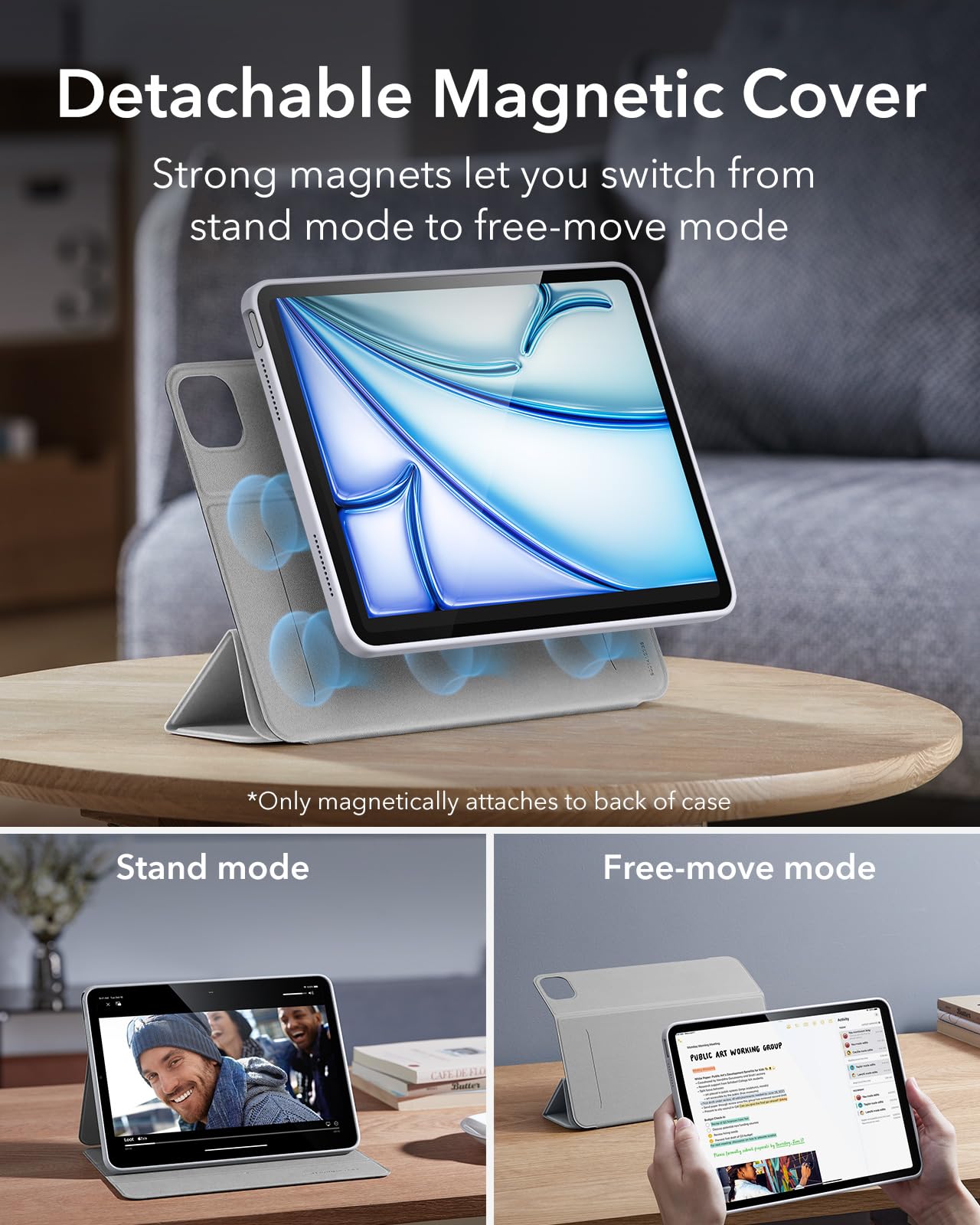 Foto 5 pulgar | Funda Esr Para Ipad Air De 11 Pulgadas (2025) M3/m2 Con Soporte Para Lápices - Venta Internacional.