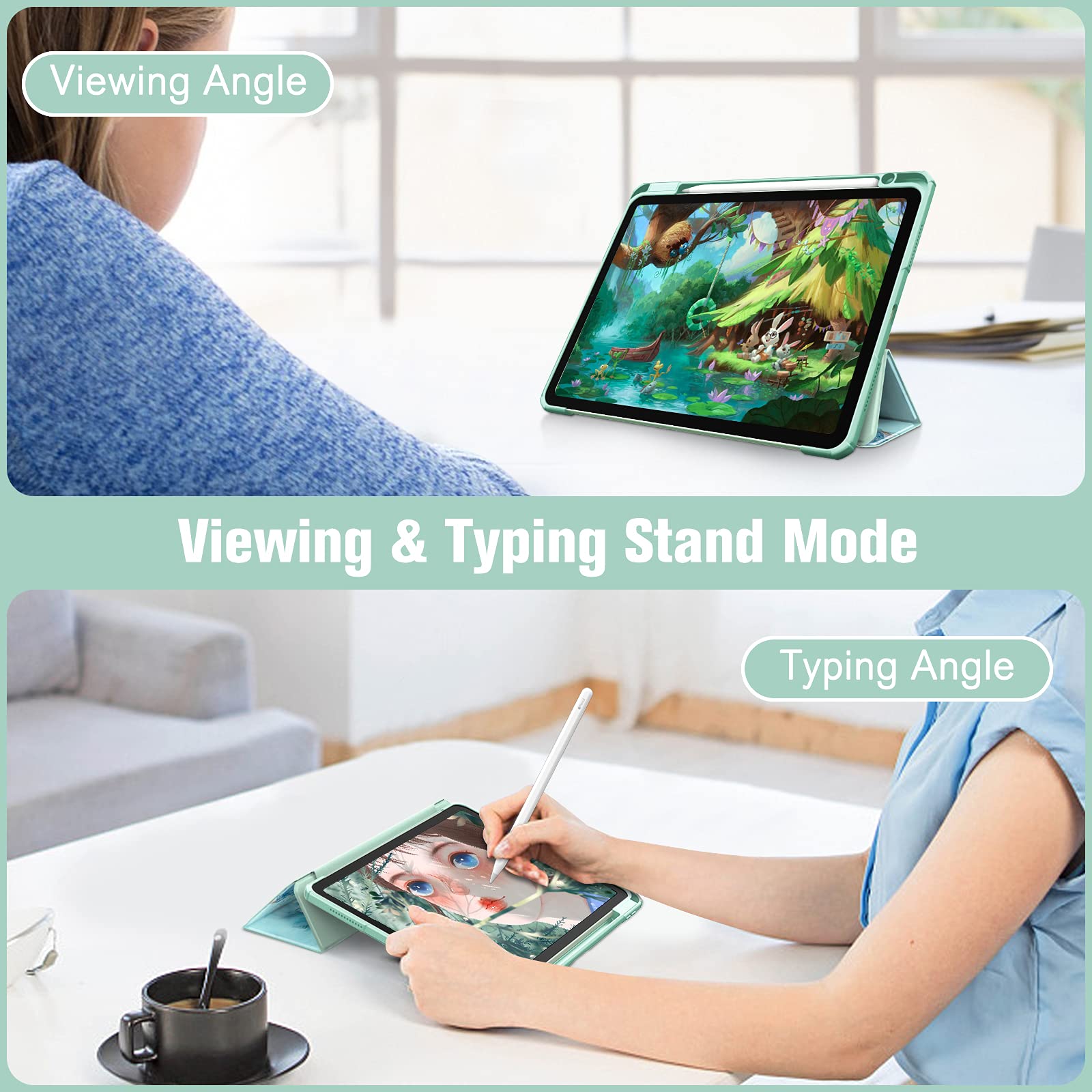 Foto 4 | Funda Fintie Hybrid Slim Para Ipad Air 11 M3 (2025) /m2 (2024) - Venta Internacional.