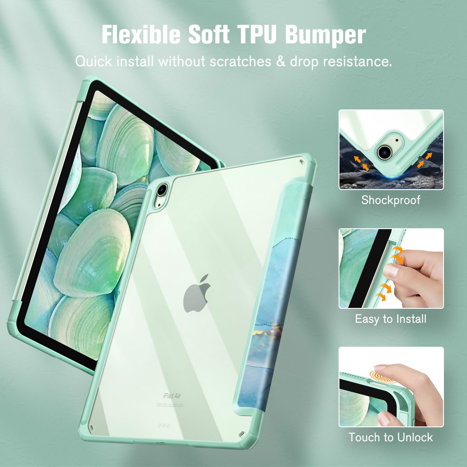 Foto 6 | Funda Fintie Hybrid Slim Para Ipad Air 11 M3 (2025) /m2 (2024) - Venta Internacional.