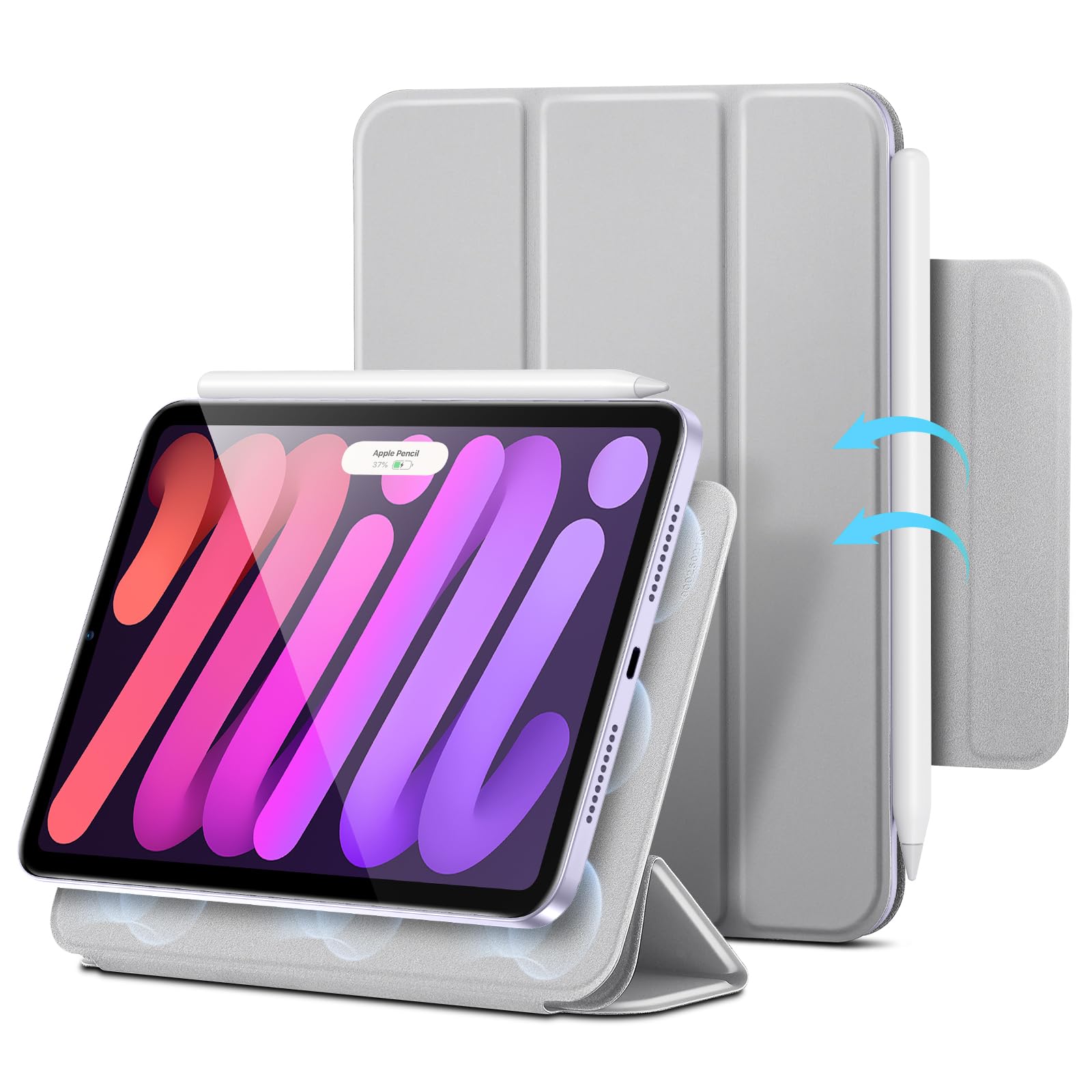 Foto 1 | Funda Esr Para Ipad Mini 7 A17 Pro, Ipad Mini De 7.ª Y 6.ª Generación, Color Gris - Venta Internacional.