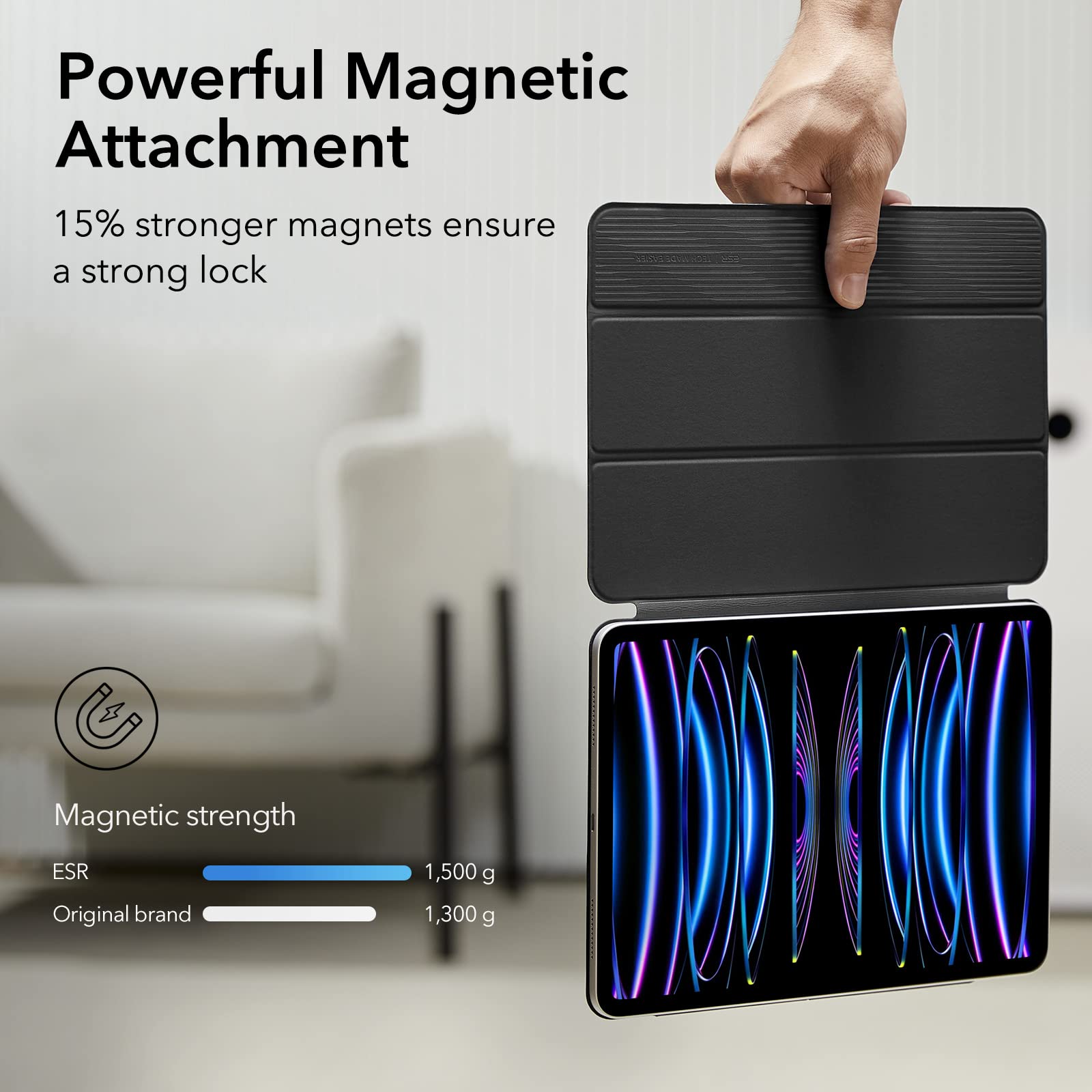 Foto 4 pulgar | Funda Esr Magnetic Compatible Con Ipad Pro 11 (2022/2021/2020) - Venta Internacional.
