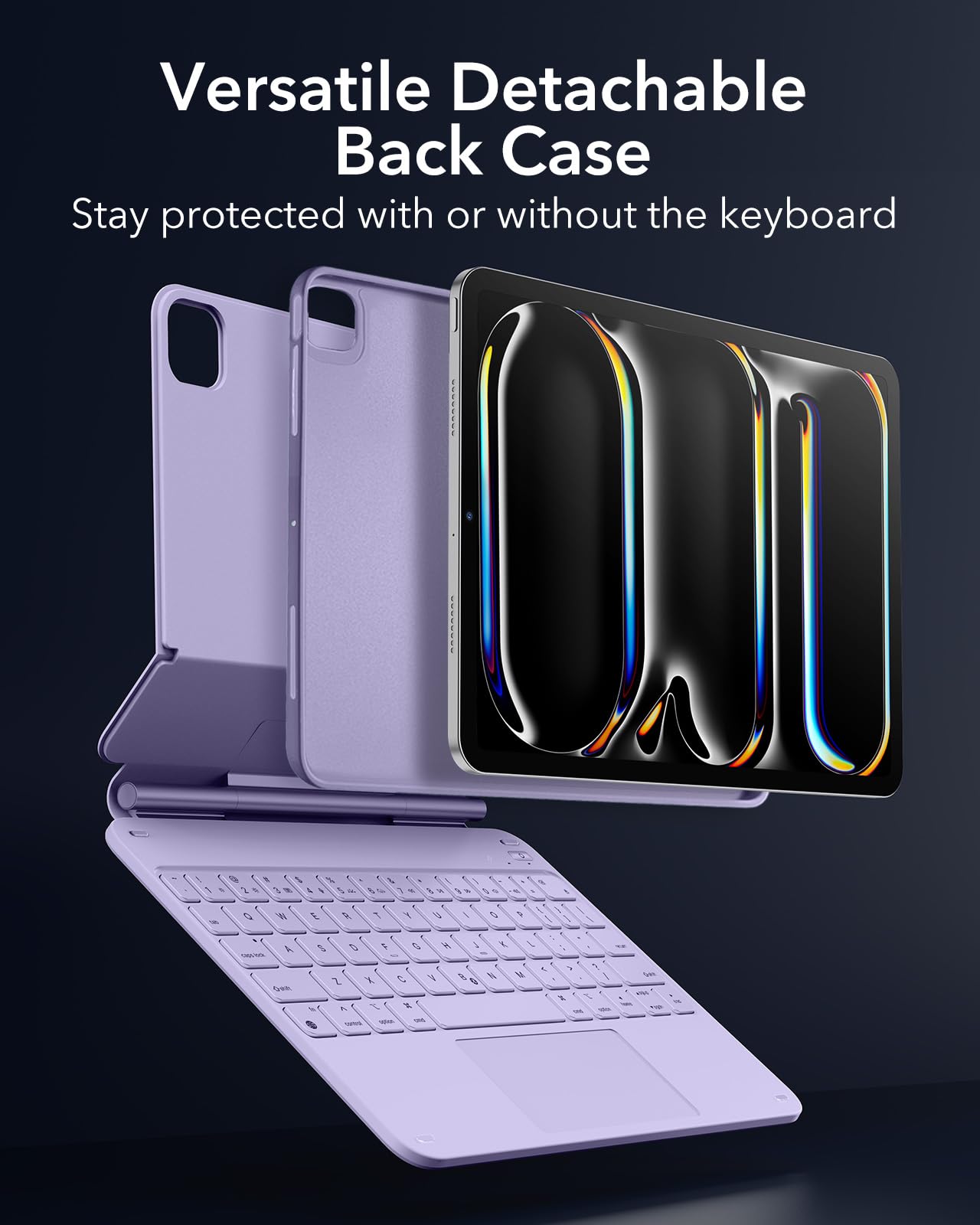 Foto 5 pulgar | Funda Con Teclado Esr Para Ipad Pro De 11 Pulgadas Con Soporte De Quinta Generación, Color Morado - Venta Internacional