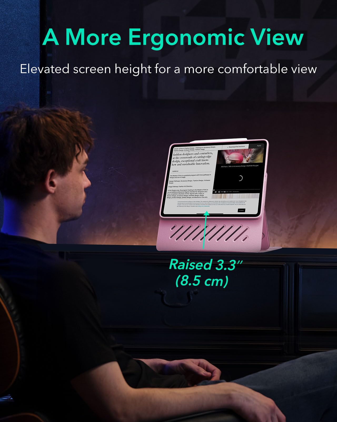 Foto 6 pulgar | Funda Esr Shift Series Para Ipad Pro 13 2024 Con Soporte Rosa - Venta Internacional.