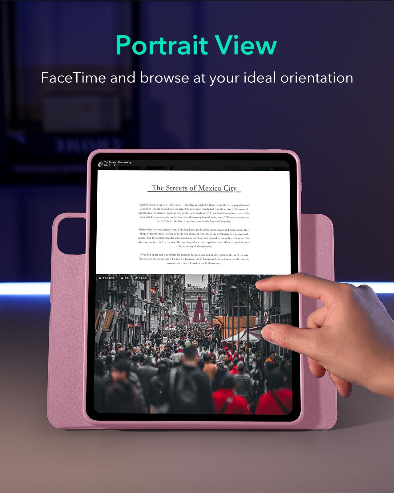 Foto 7 pulgar | Funda Esr Shift Series Para Ipad Pro 13 2024 Con Soporte Rosa - Venta Internacional.