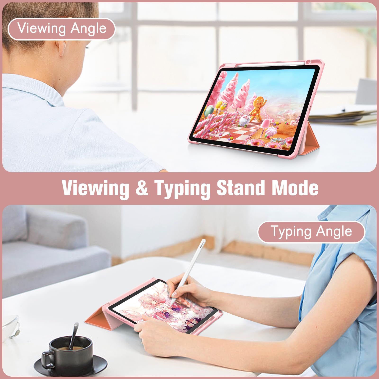 Foto 4 pulgar | Funda Fintie Hybrid Slim Para Ipad Air De 11 Pulgadas Con Soporte Para Lápices - Venta Internacional.