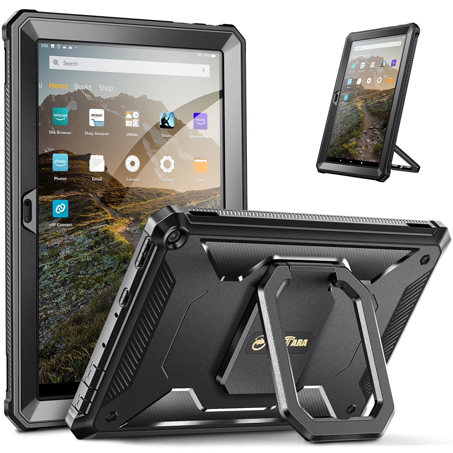 Foto 2 pulgar | Funda Fintie Para Amazon Fire Hd 10 Y Fire Hd 10 Plus 2021 Negra - Venta Internacional.