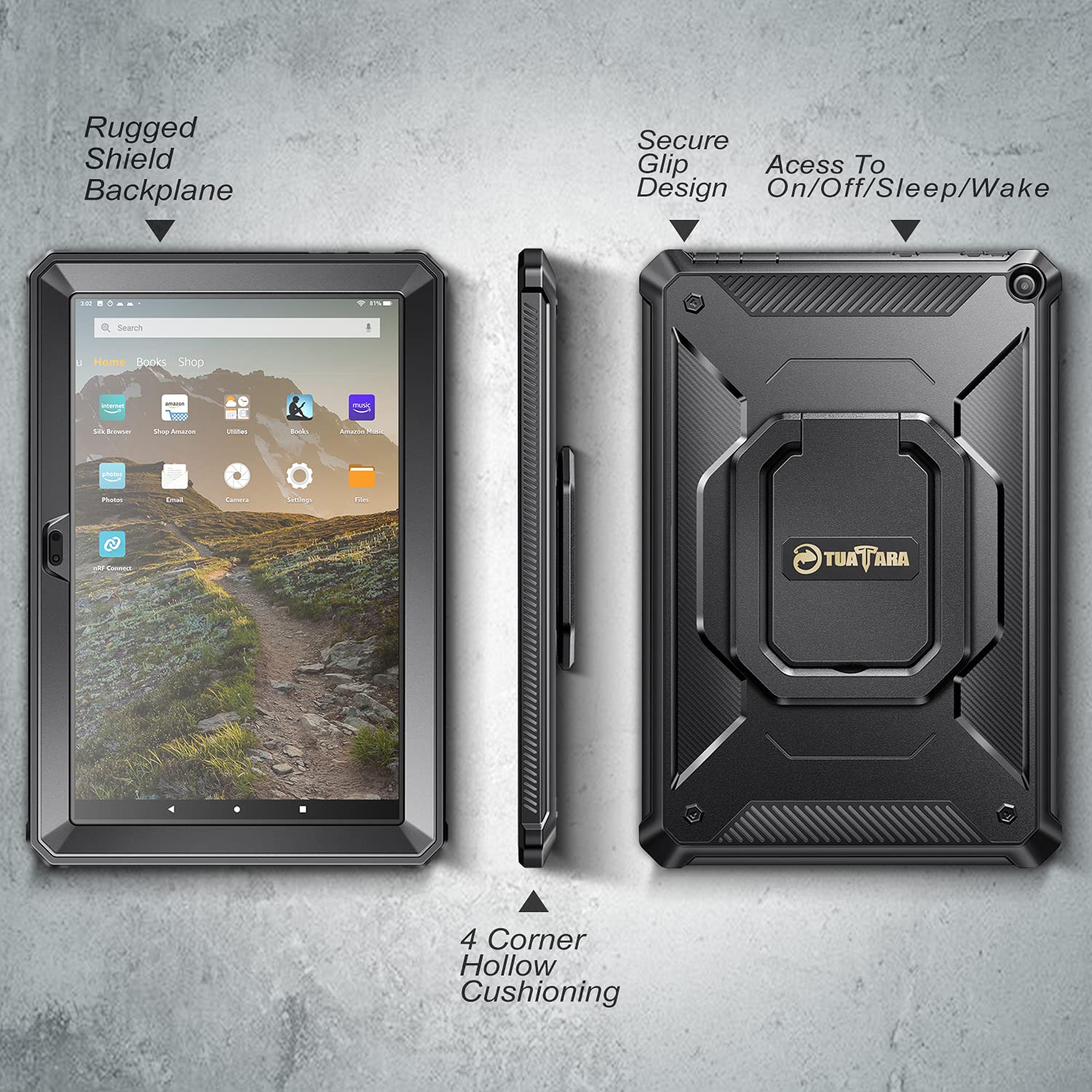 Foto 7 | Funda Fintie Para Amazon Fire Hd 10 Y Fire Hd 10 Plus 2021 Negra - Venta Internacional.