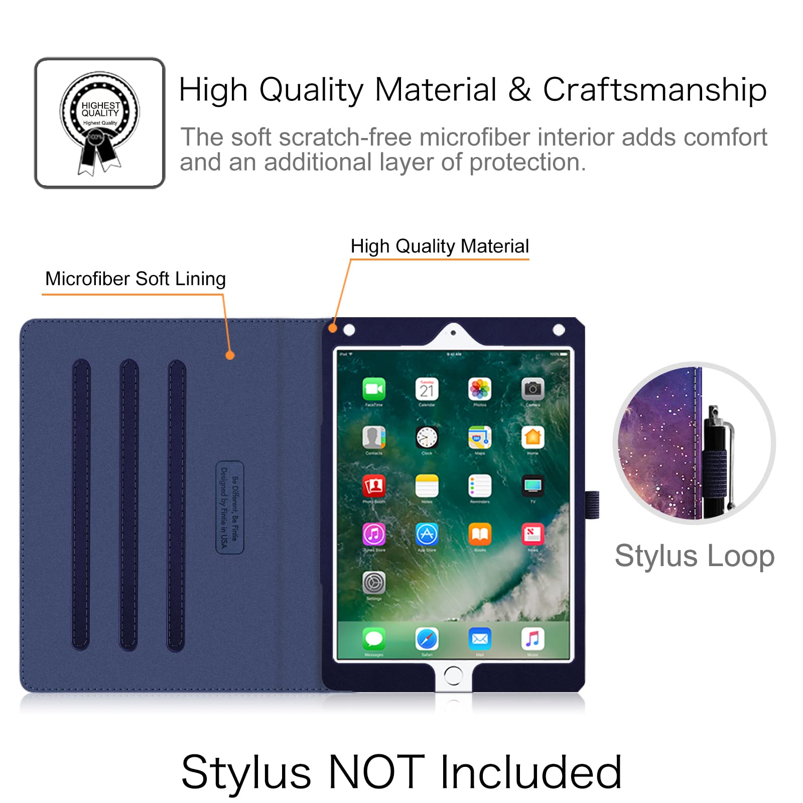 Foto 5 pulgar | Funda Fintie Para Ipad De 6.ª Y 5.ª Generación, Ipad Air 2/air 1 9.7 - Venta Internacional.