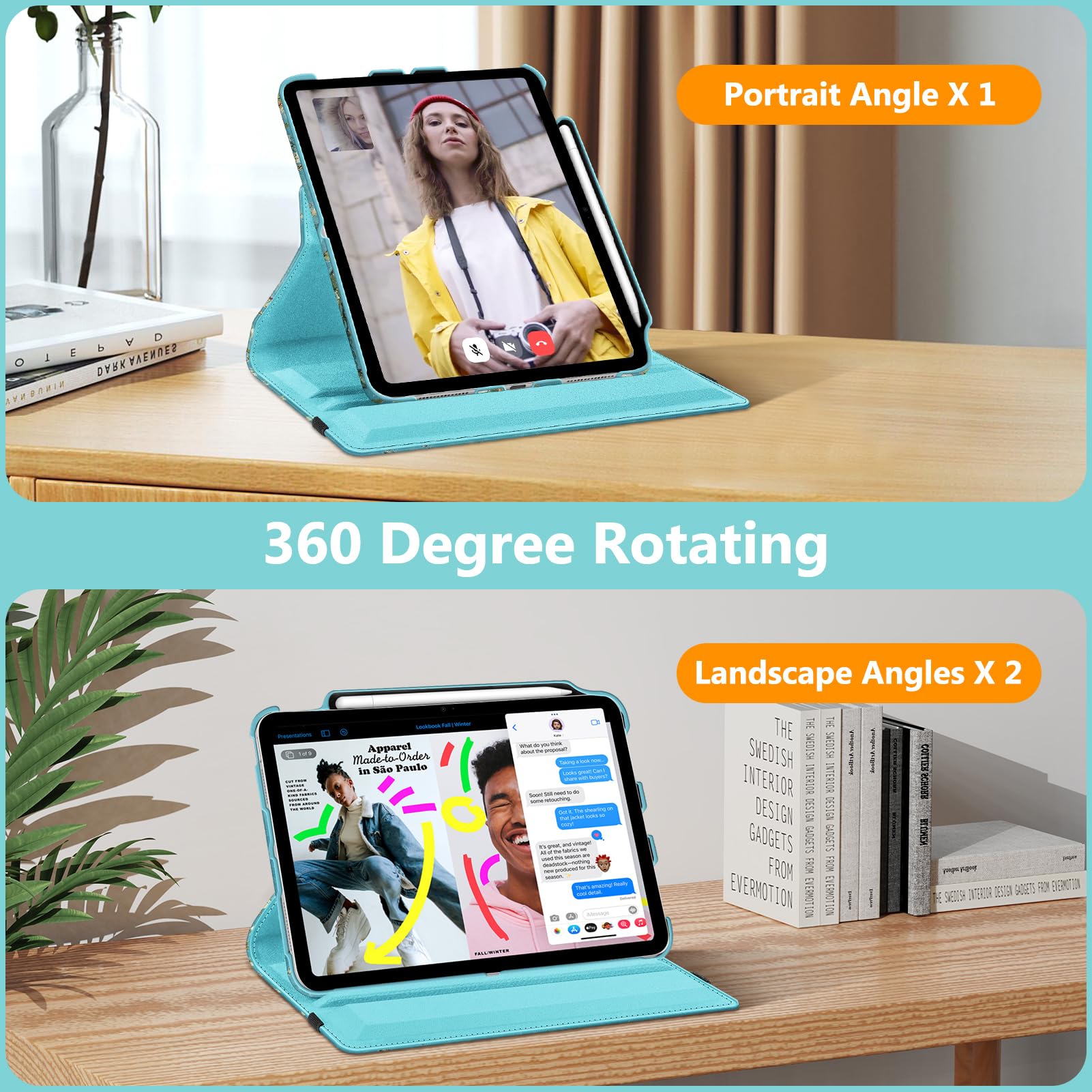 Foto 5 pulgar | Funda Giratoria Fintie Para Ipad 11.ª Generación 11 Pulgadas Y 10.ª Generación 10.9 Pulgadas - Venta Internacional.