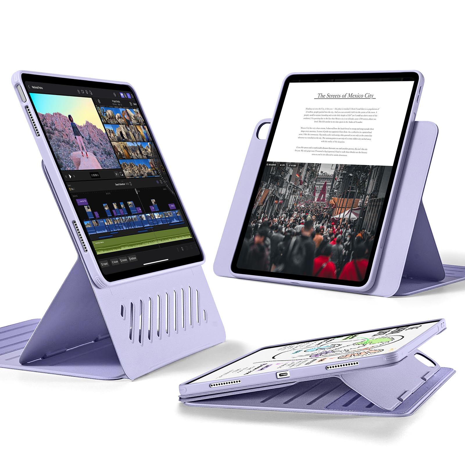 Foto 2 pulgar | Funda Esr Para Ipad Air 13 Pulgadas (2025/2024) M3/m2 Violeta Claro - Venta Internacional.