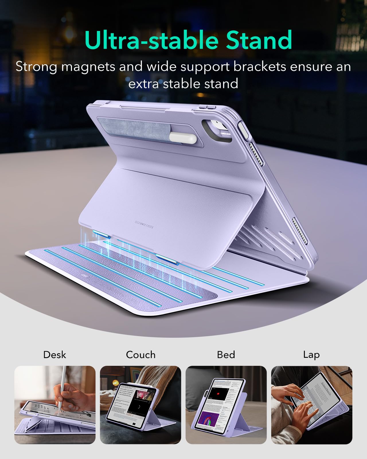 Foto 5 pulgar | Funda Esr Para Ipad Air 13 Pulgadas (2025/2024) M3/m2 Violeta Claro - Venta Internacional.