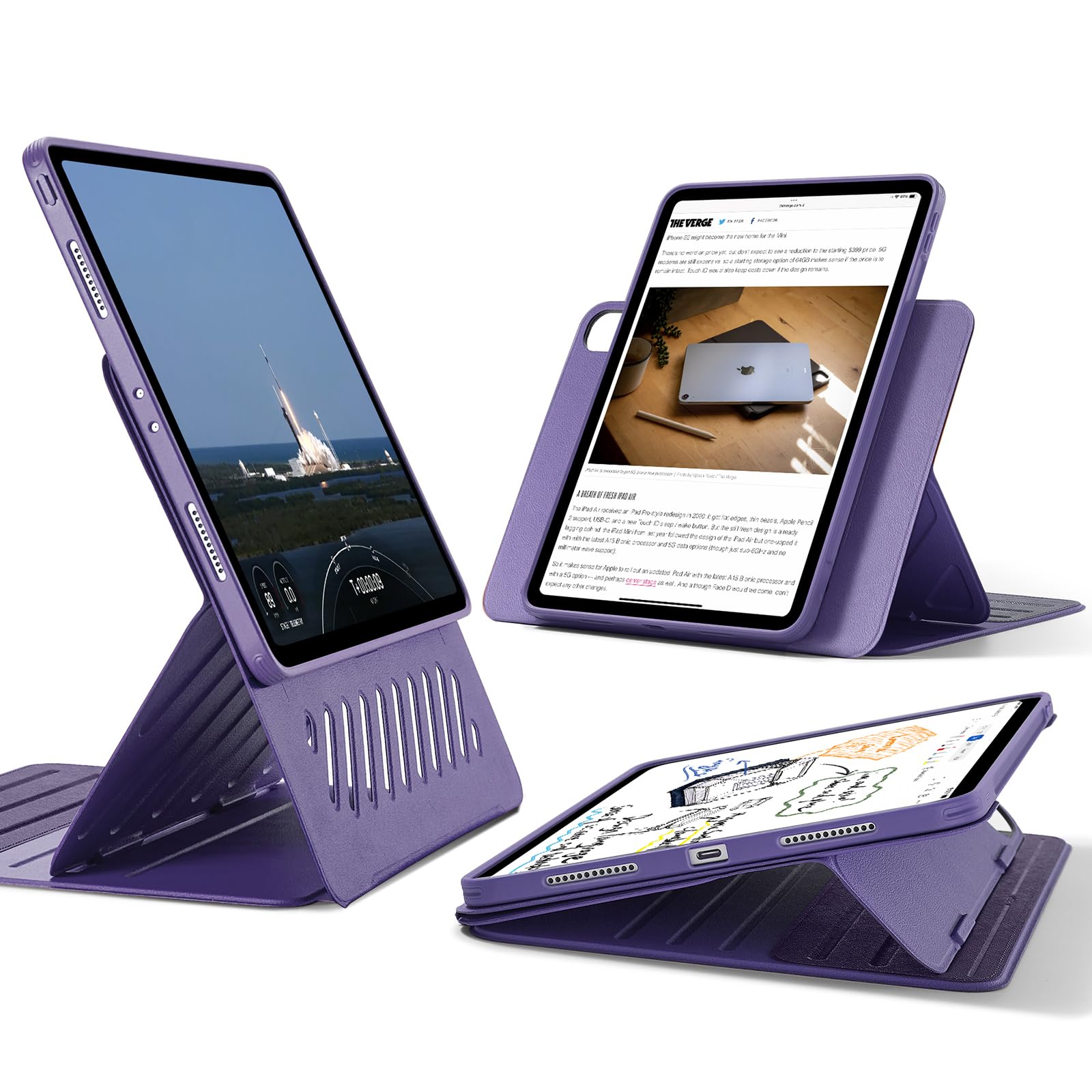Foto 2 pulgar | Funda Esr Para Ipad Pro 12.9 (6.ª Y 5.ª Gen., 2022/2021), Color Morado - Venta Internacional.