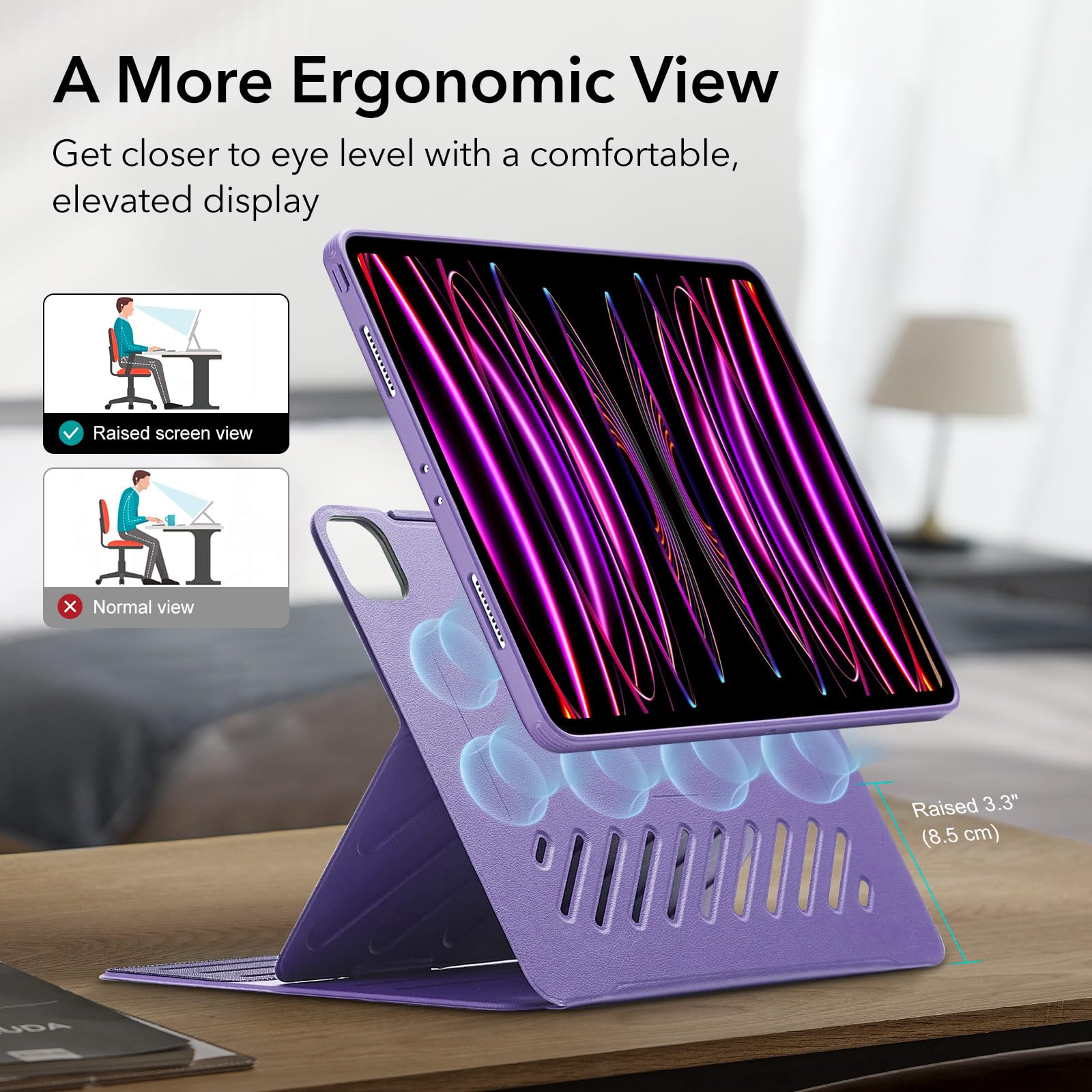 Foto 5 | Funda Esr Para Ipad Pro 12.9 (6.ª Y 5.ª Gen., 2022/2021), Color Morado - Venta Internacional.