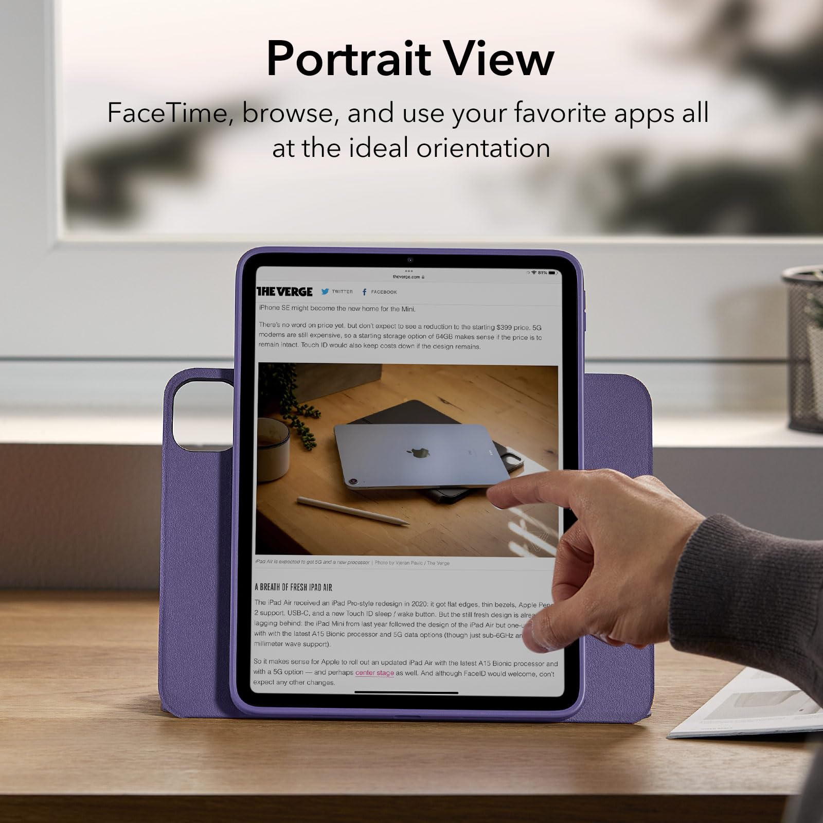 Foto 7 pulgar | Funda Esr Para Ipad Pro 12.9 (6.ª Y 5.ª Gen., 2022/2021), Color Morado - Venta Internacional.