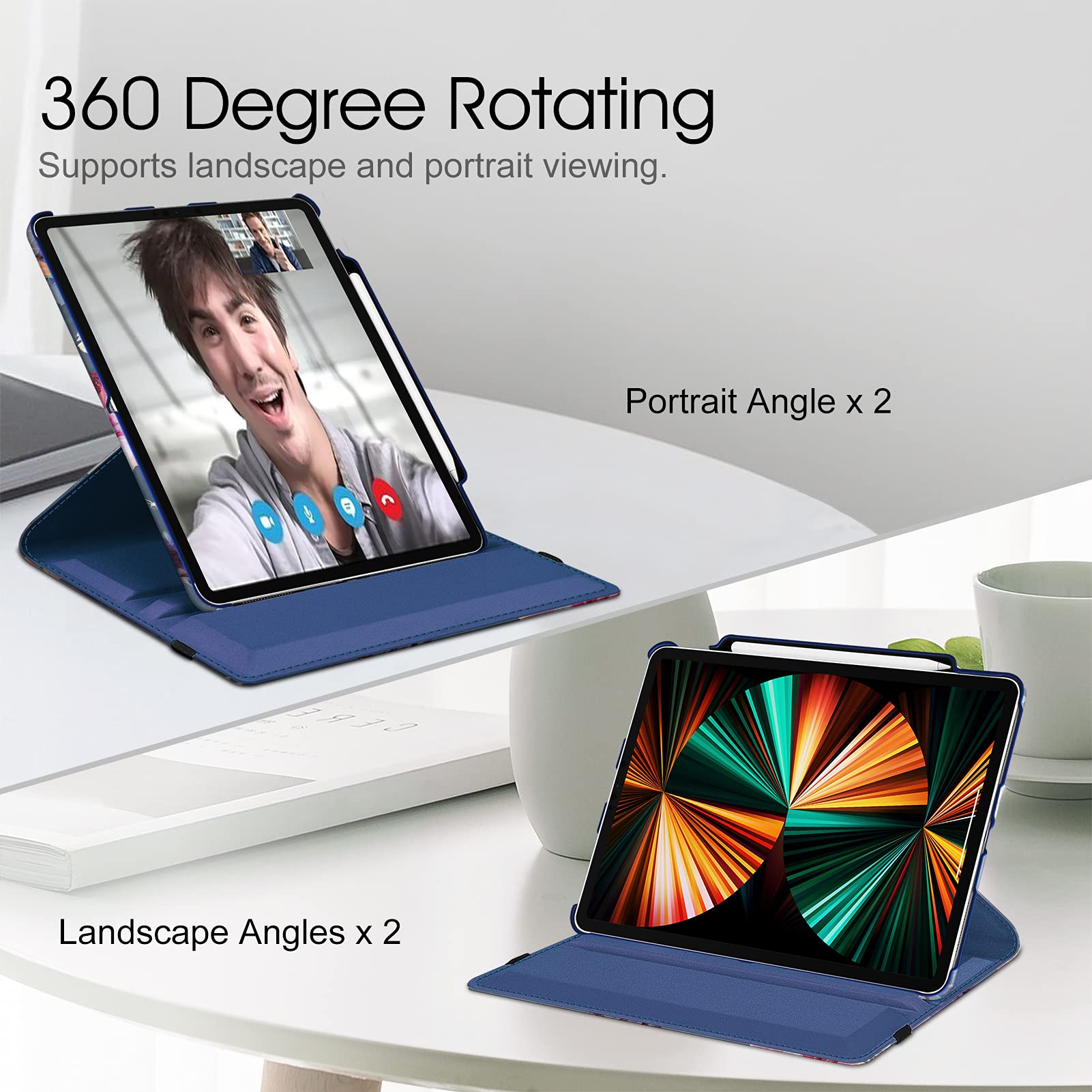 Foto 4 | Funda Giratoria Fintie Para Ipad Pro De 12,9'' De 6.ª Generación De 2022 Con Lápiz - Venta Internacional.