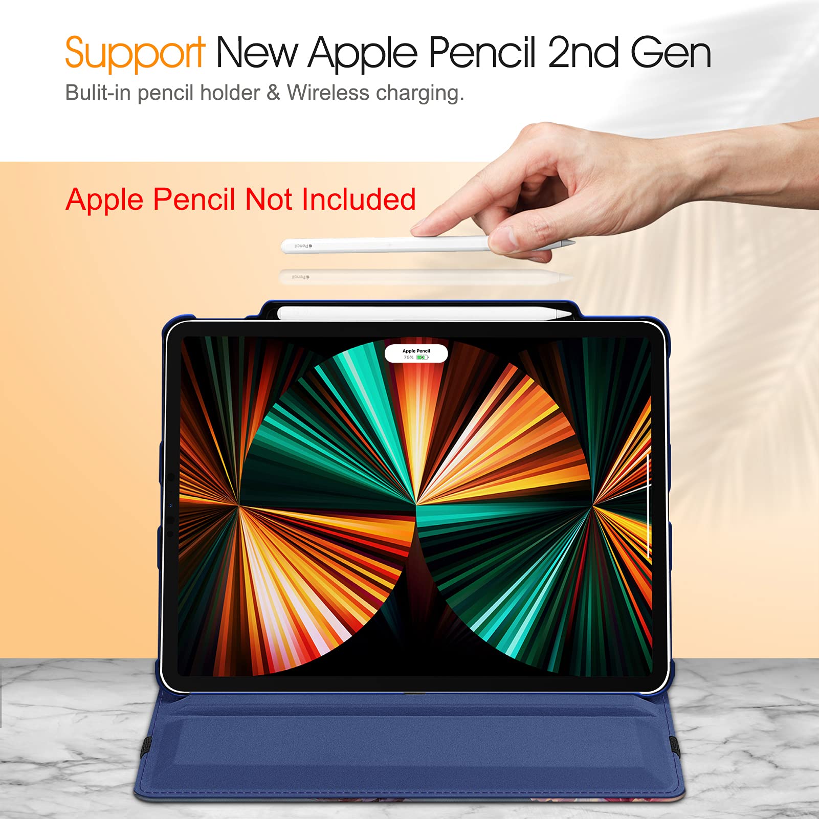 Foto 7 pulgar | Funda Giratoria Fintie Para Ipad Pro De 12,9'' De 6.ª Generación De 2022 Con Lápiz - Venta Internacional.