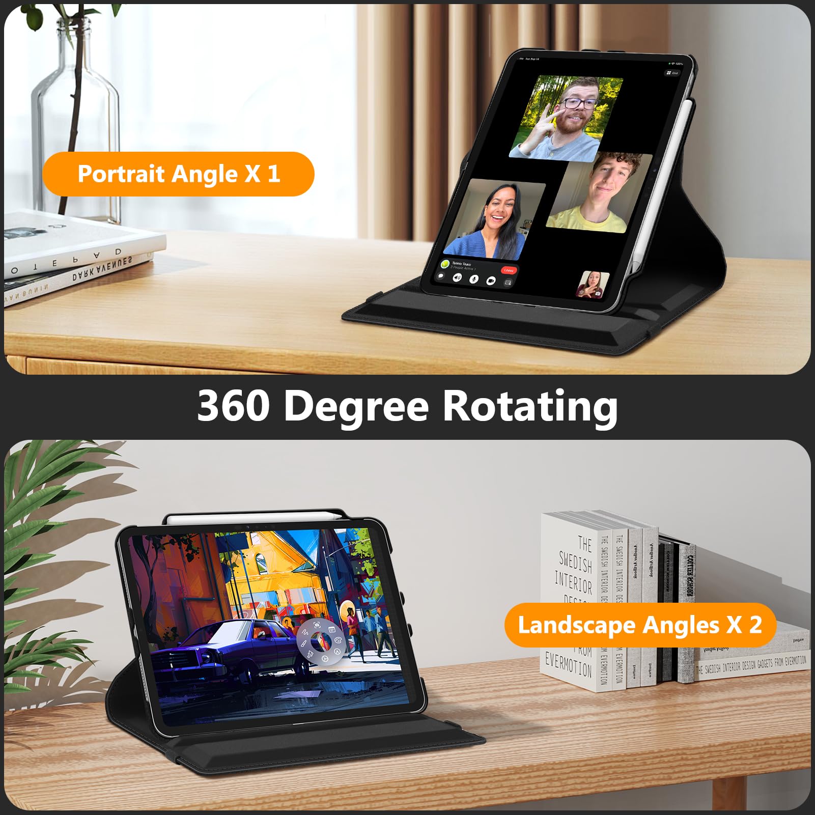 Foto 4 | Funda Giratoria Fintie Para Ipad Pro M4 De 11 Pulgadas (2024) Con Lápiz - Venta Internacional.