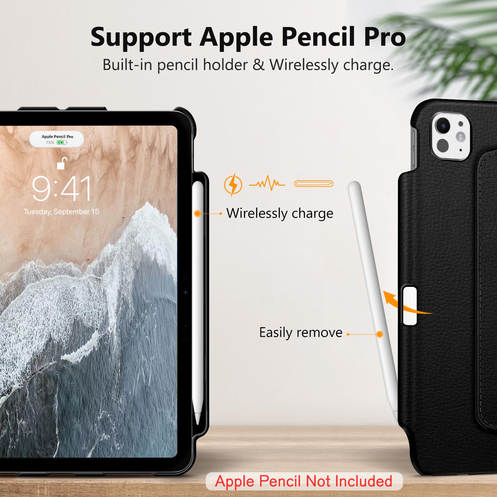 Foto 6 pulgar | Funda Giratoria Fintie Para Ipad Pro M4 De 11 Pulgadas (2024) Con Lápiz - Venta Internacional.
