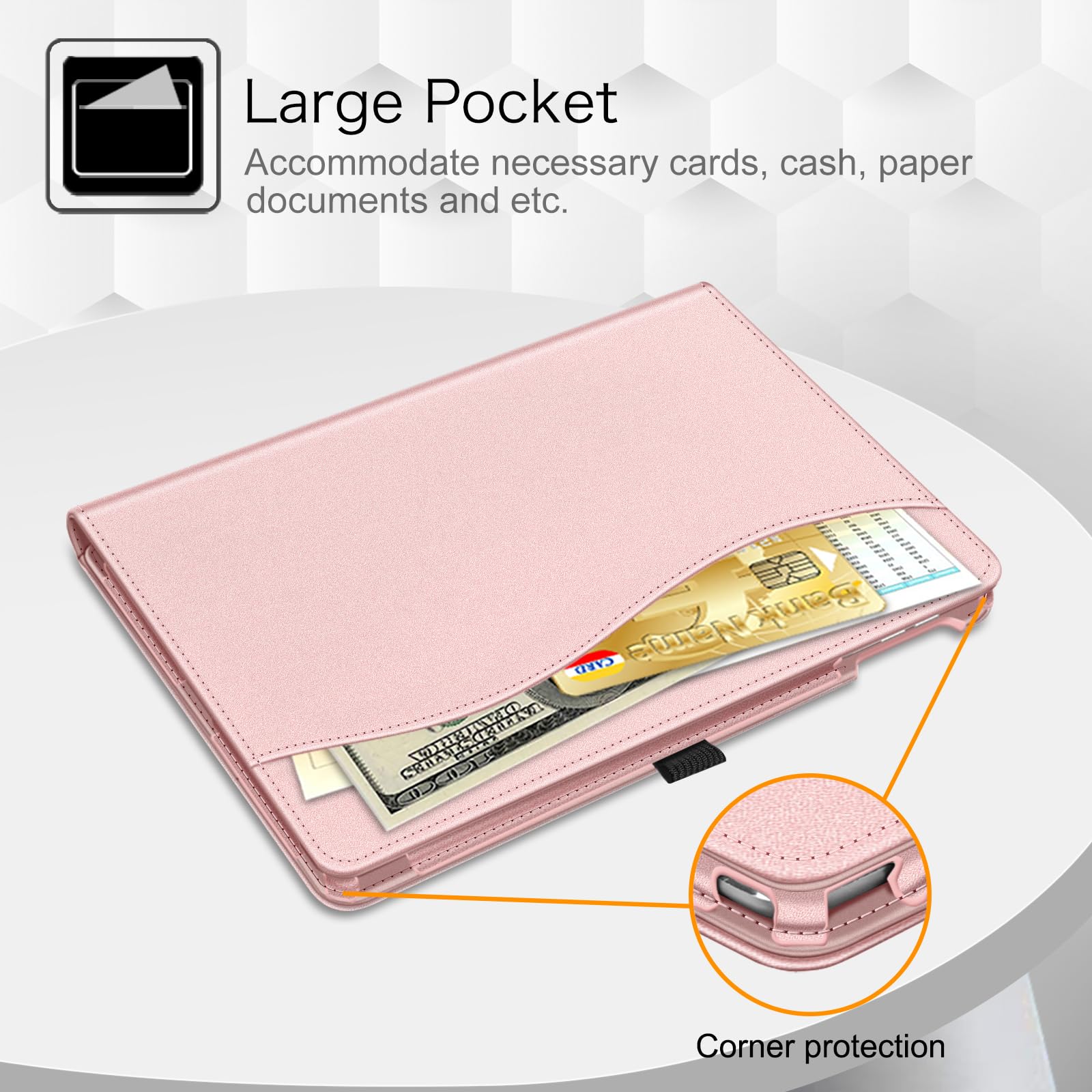 Foto 6 pulgar | Funda Fintie Para Ipad 6ª Y 5ª Generación, Ipad Air 2/air 1, Oro Rosa - Venta Internacional.