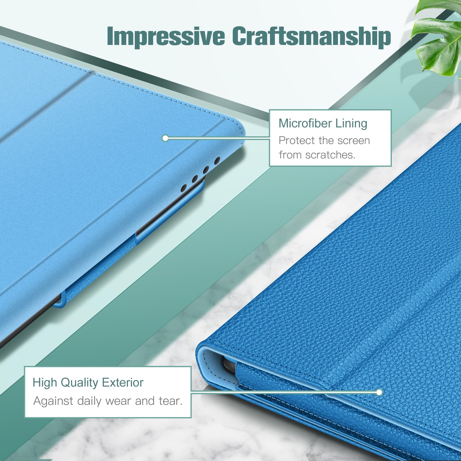 Foto 8 pulgar | Funda Tipo Folio Fintie Para Tablet Amazon Fire Hd 10/10 Plus, Color Azul - Venta Internacional.