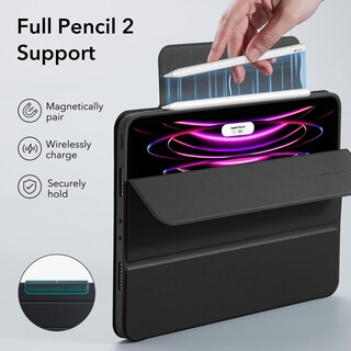 Foto 6 | Funda Esr Para Ipad Pro 12.9 (2022/2021) Con Soporte Para Lápices, Color Negro - Venta Internacional.