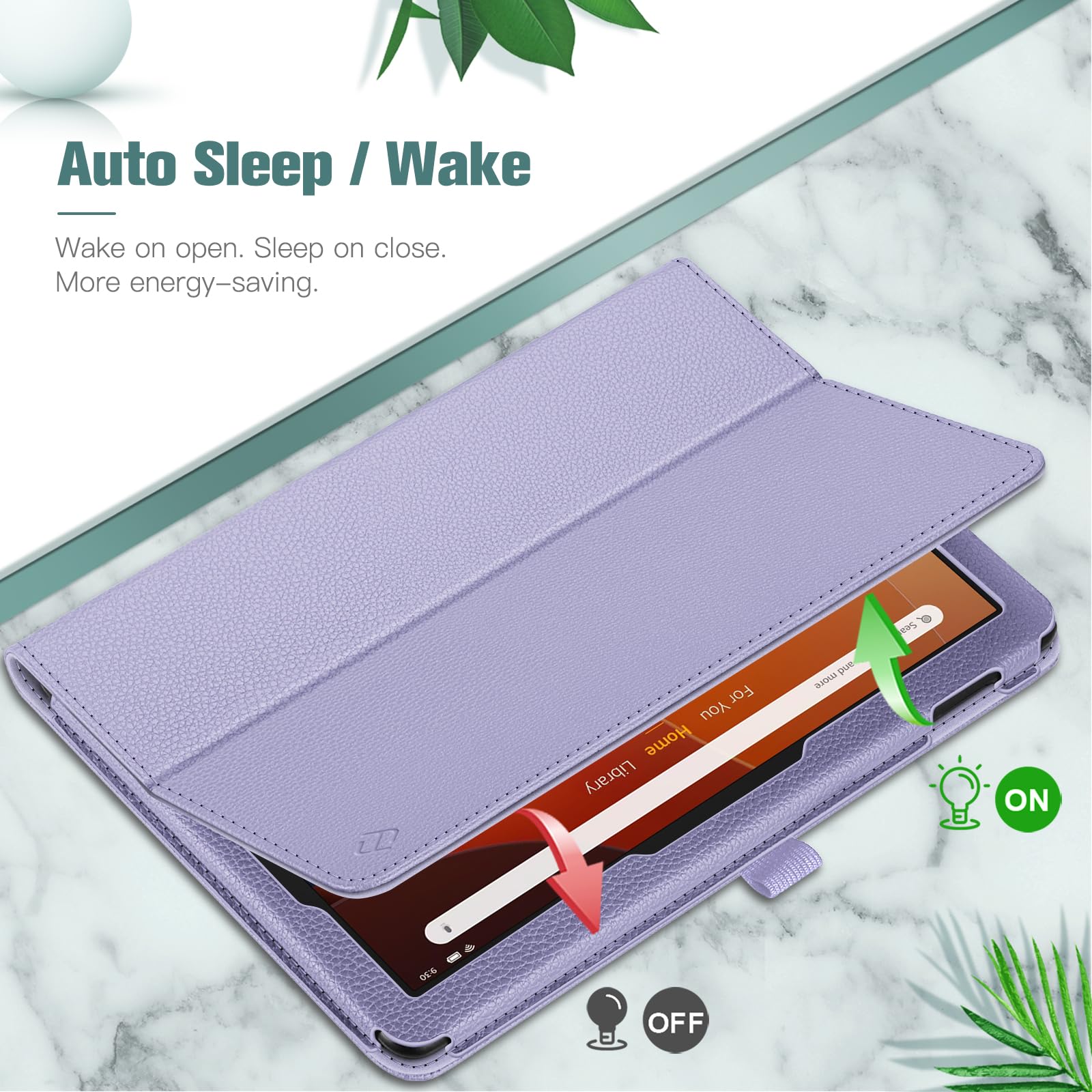 Foto 3 | Funda Tipo Folio Fintie Para Tablet Amazon Fire Hd 10/10 Plus, Color Morado - Venta Internacional.