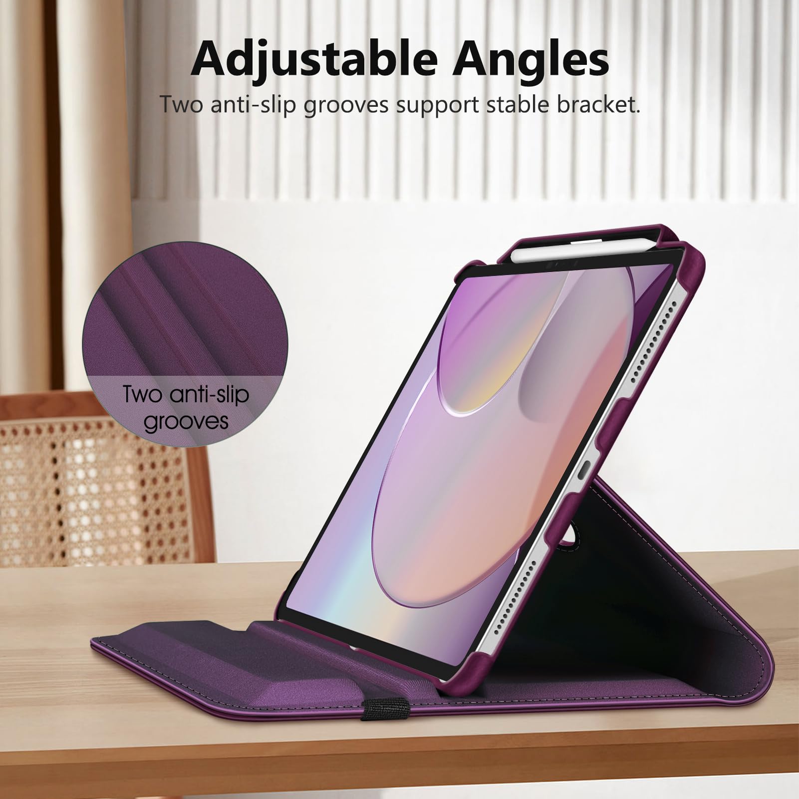 Foto 5 pulgar | Funda Giratoria Fintie Para Ipad Pro De 13 Pulgadas (m4) 2024 Con Lápiz - Venta Internacional.