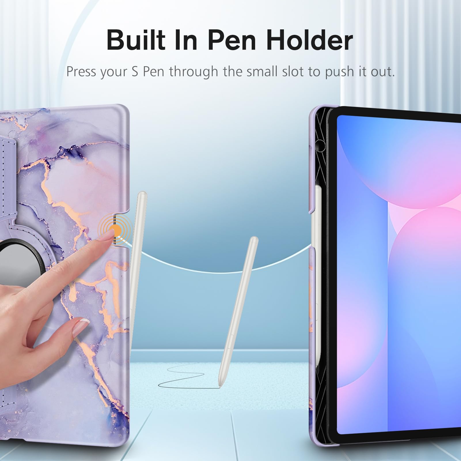 Foto 7 pulgar | Funda Giratoria Fintie Para Samsung Galaxy Tab S10 Fe/ S9 Fe 5g - Venta Internacional.