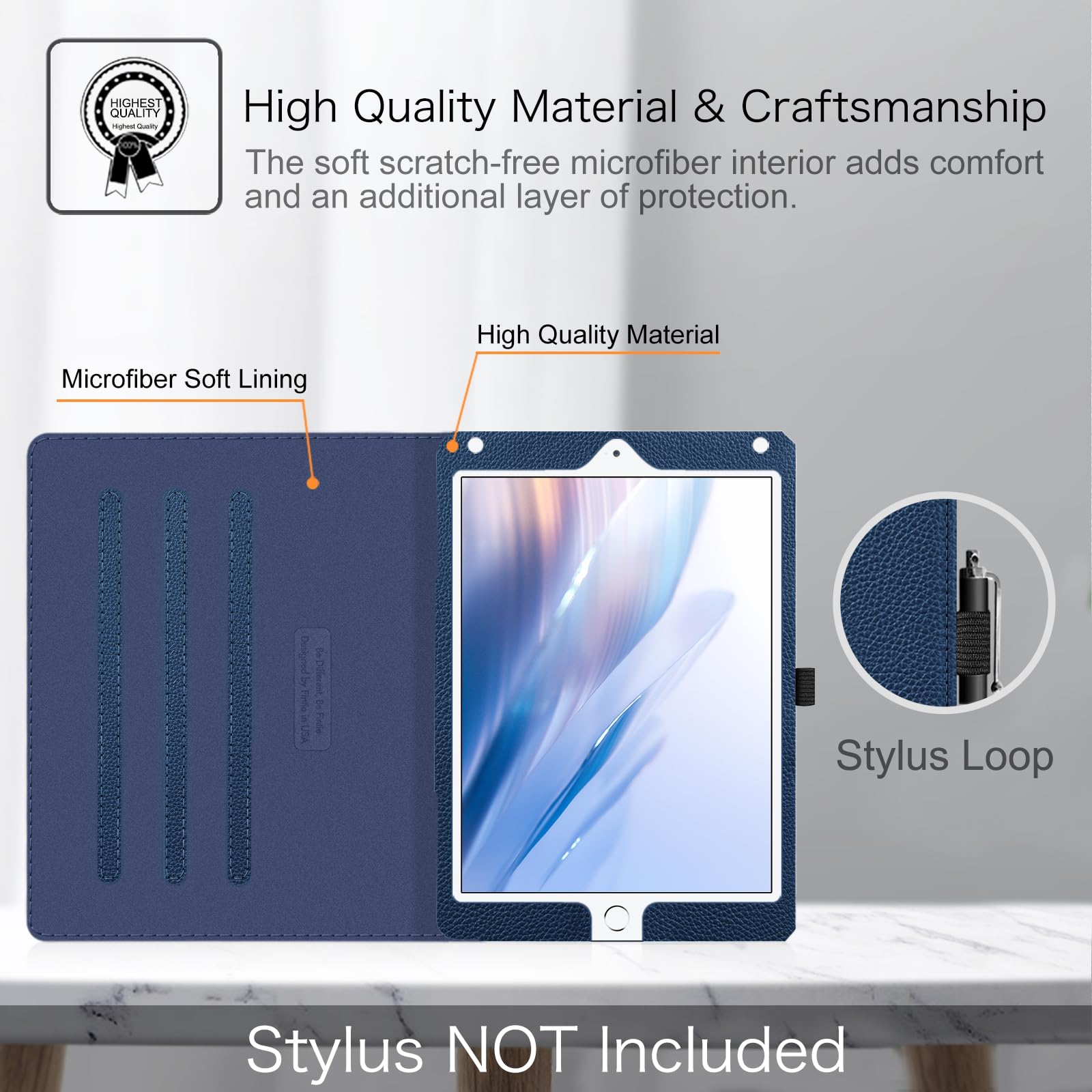 Foto 6 | Funda Fintie Para Ipad De 6.ª Y 5.ª Generación, Ipad Air 2/air 1, Color Azul Marino - Venta Internacional.