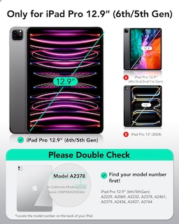 Foto 2 | Funda Esr Para Ipad Pro 12.9 (2022/2021) Con Soporte Para Lápices, Color Verde - Venta Internacional.