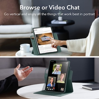 Foto 4 | Funda Esr Para Ipad Pro 12.9 (2022/2021) Con Soporte Para Lápices, Color Verde - Venta Internacional.
