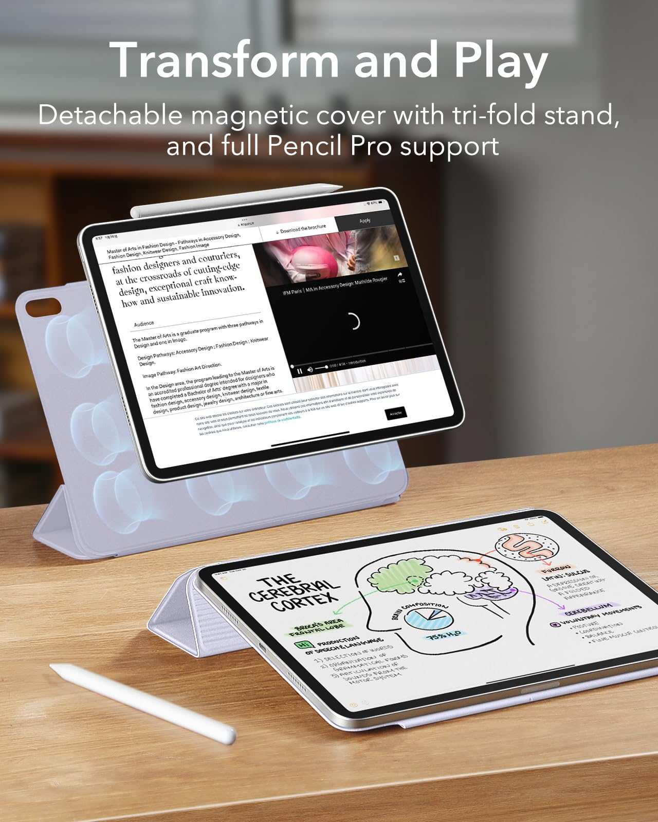 Foto 3 | Funda Esr Para Ipad Air M3/m2 De 11 Pulgadas (2025/2024), Color Morado Claro - Venta Internacional.