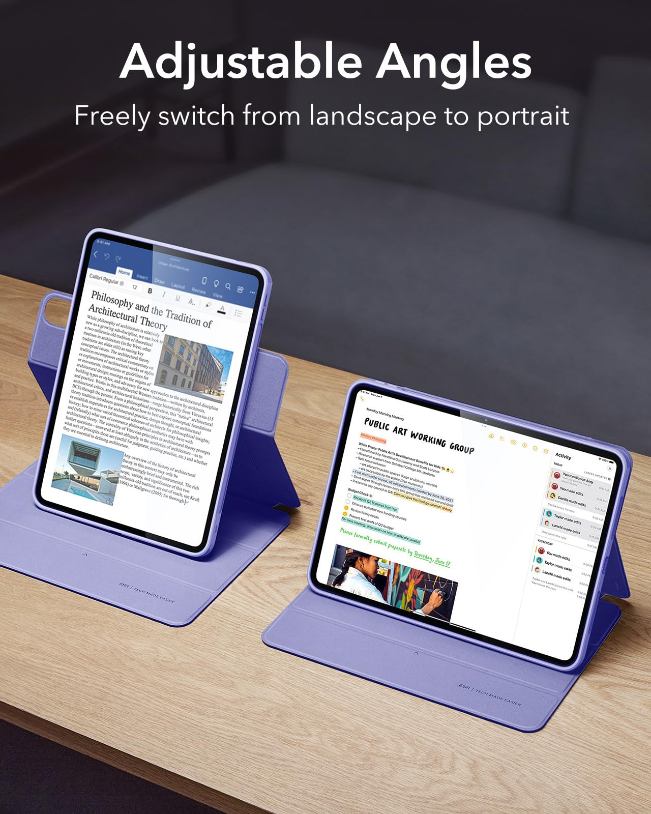 Foto 5 | Funda Esr Para Ipad Air De 13 Pulgadas (2025/2024) Con Soporte Para Lápices P - Venta Internacional.
