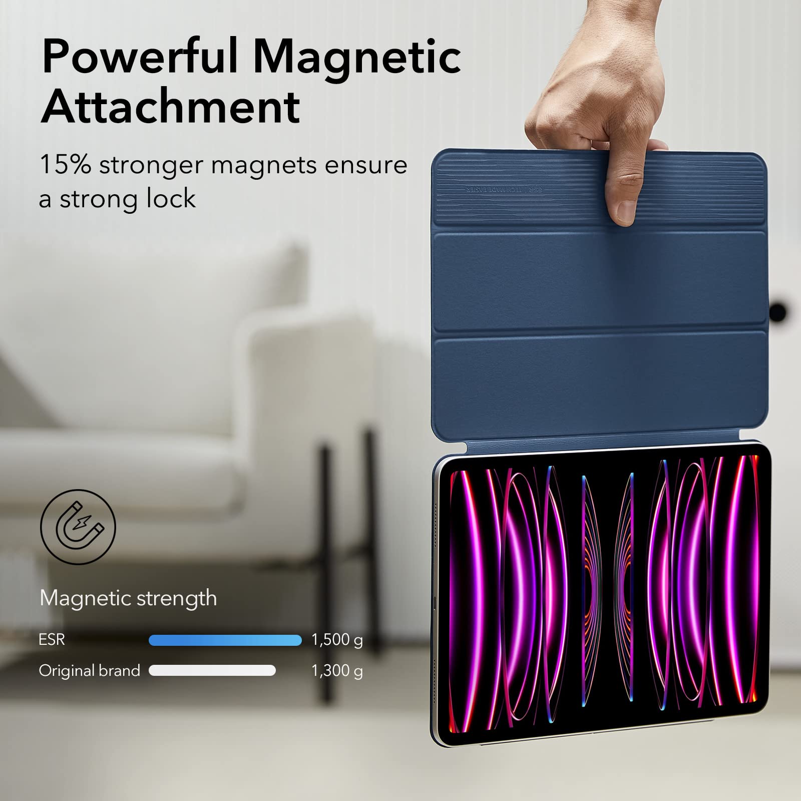 Foto 4 pulgar | Funda Esr Rebound Series Para Ipad Pro 12.9 De 6.ª, 5.ª Y 4.ª Generación Y Ipad Air 13 - Venta Internacional.