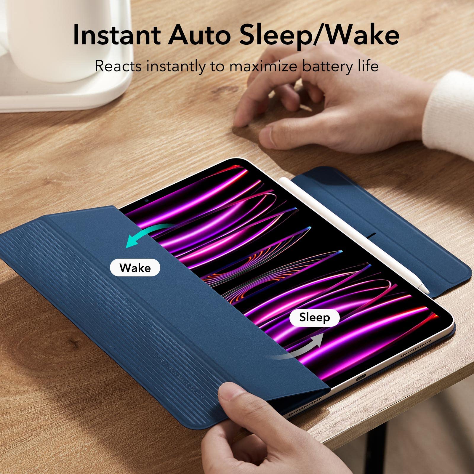 Foto 7 | Funda Esr Rebound Series Para Ipad Pro 12.9 De 6.ª, 5.ª Y 4.ª Generación Y Ipad Air 13 - Venta Internacional.