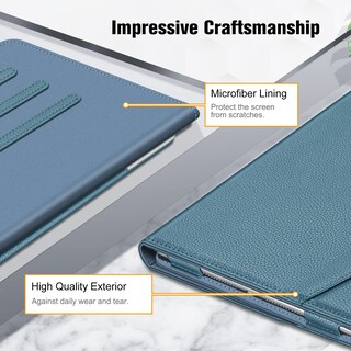 Foto 7 | Funda Fintie Para Ipad 9ª, 8ª Y 7ª Generación De 10,2 Pulgadas Con Soporte, Color Azul Océano - Venta Internacional.