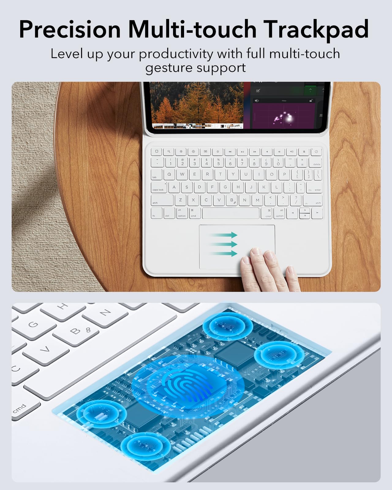 Foto 5 | Funda Con Teclado Esr Ascend Para Ipad Pro 11 2024 Con Panel Táctil - Venta Internacional.