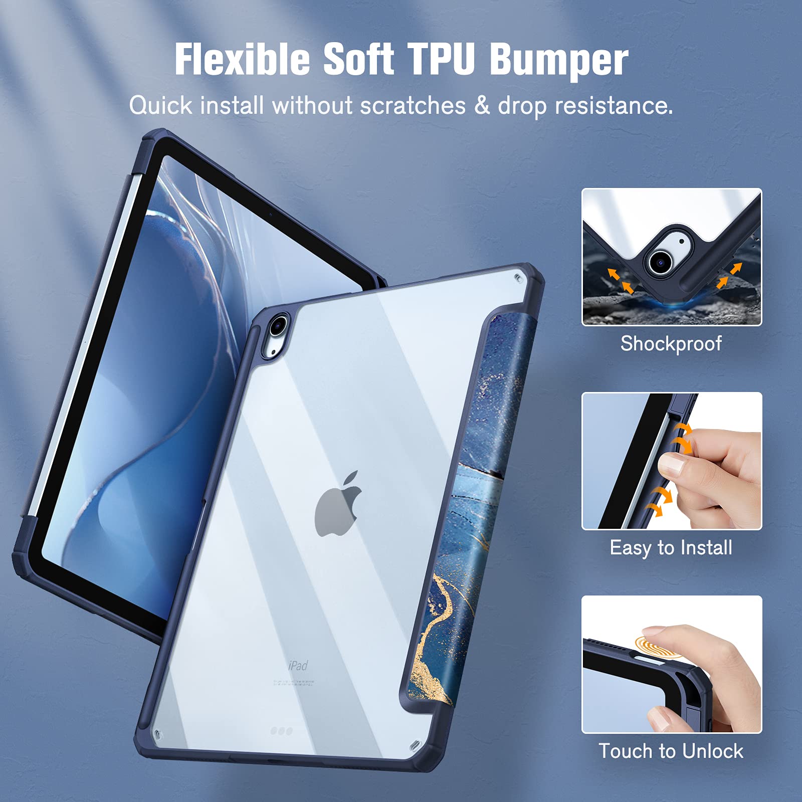 Foto 6 pulgar | Funda Fintie Hybrid Slim Para Ipad Air De 11 Pulgadas M3 (2025) /m2 (2024) - Venta Internacional.