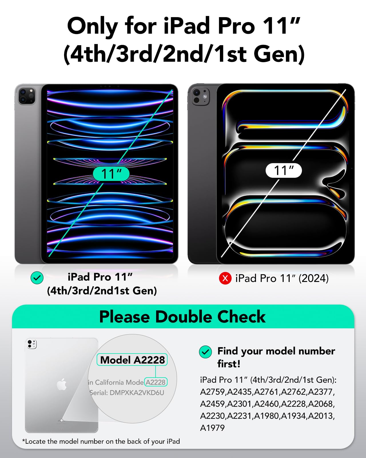 Foto 2 | Funda Esr Para Ipad Pro De 11 Pulgadas (2022/2021/2020/2018) Lavanda - Venta Internacional.