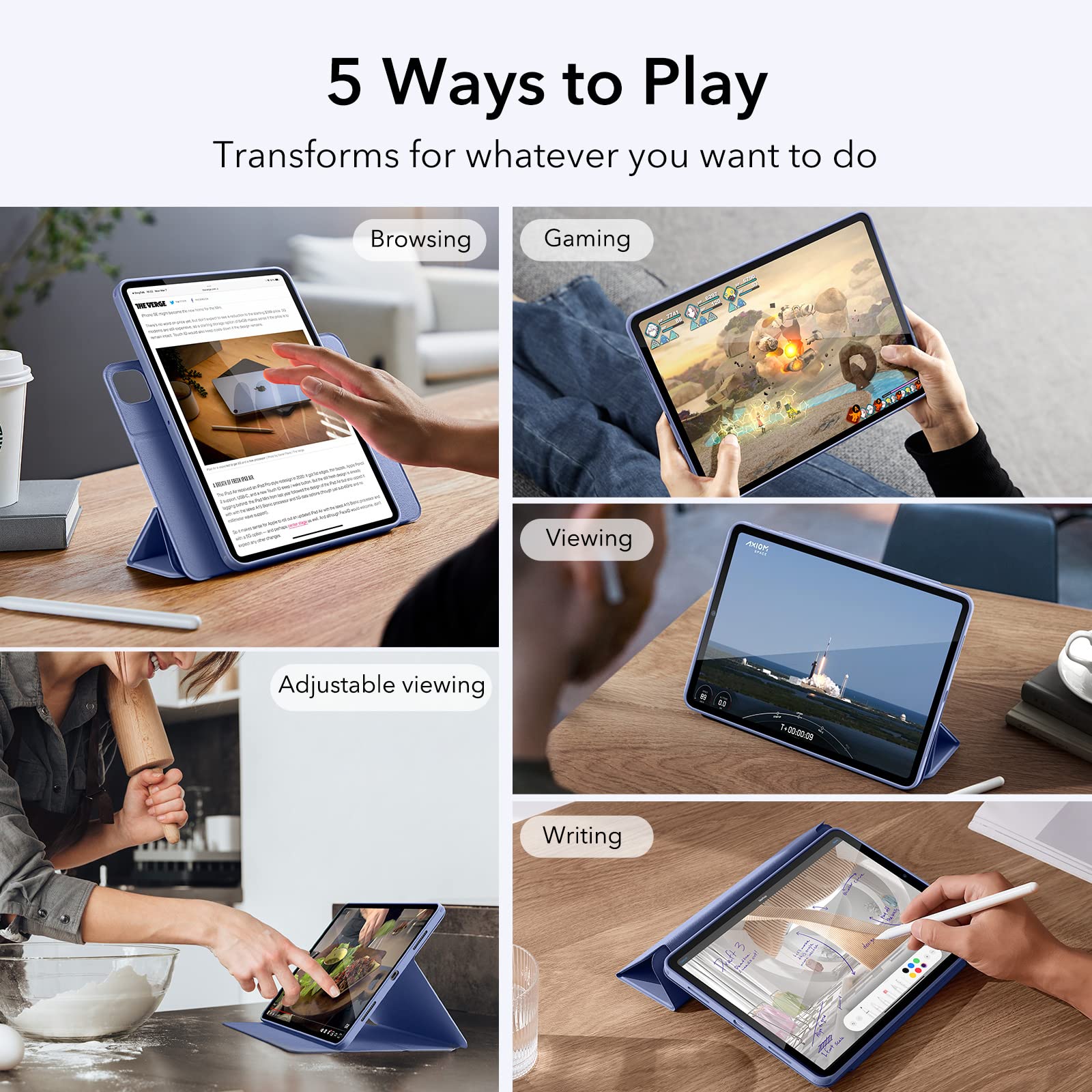 Foto 7 | Funda Esr Para Ipad Pro De 11 Pulgadas (2022/2021/2020/2018) Lavanda - Venta Internacional.