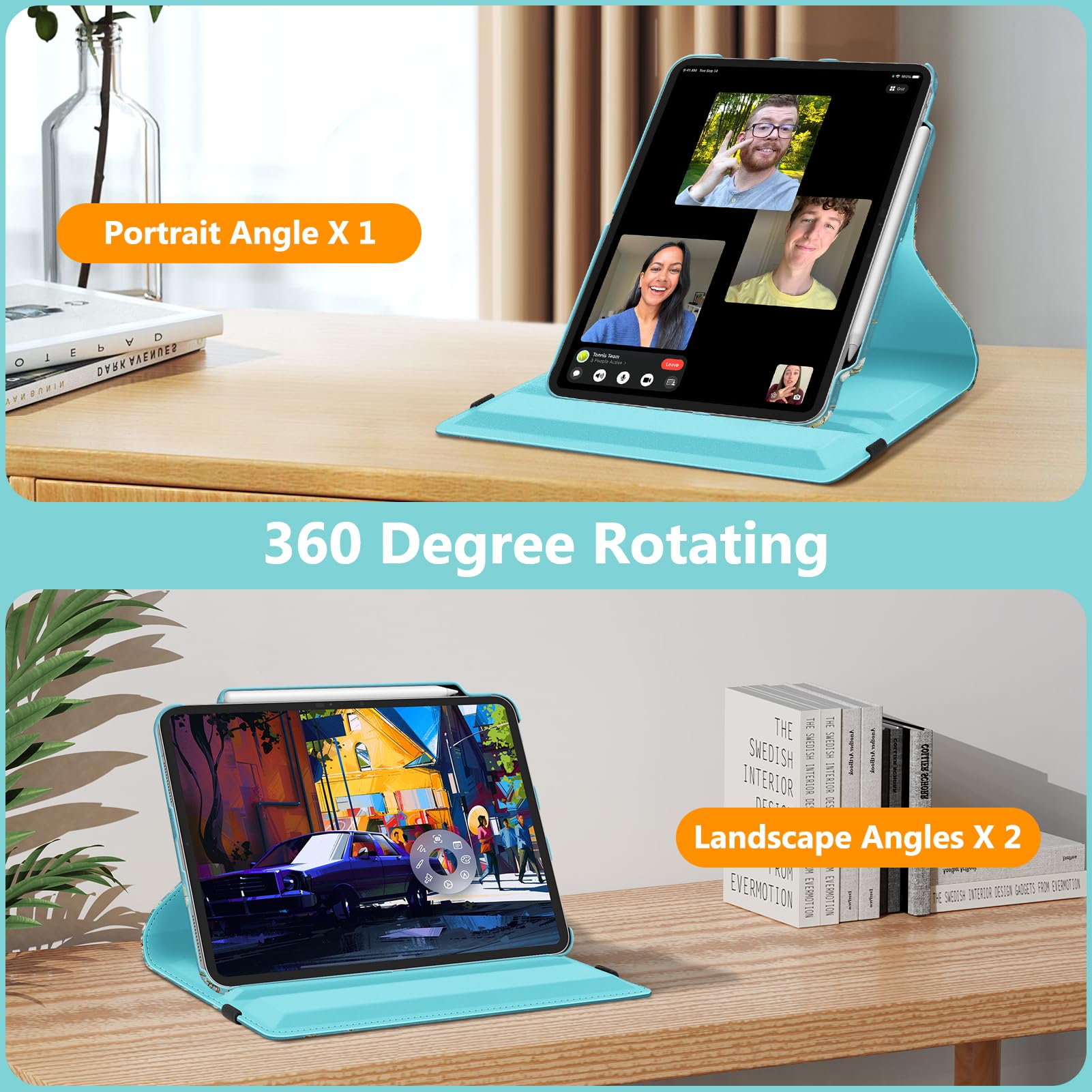 Foto 4 | Funda Giratoria Fintie Para Ipad Pro De 13 Pulgadas (m4) 2024 Con Lápiz - Venta Internacional.