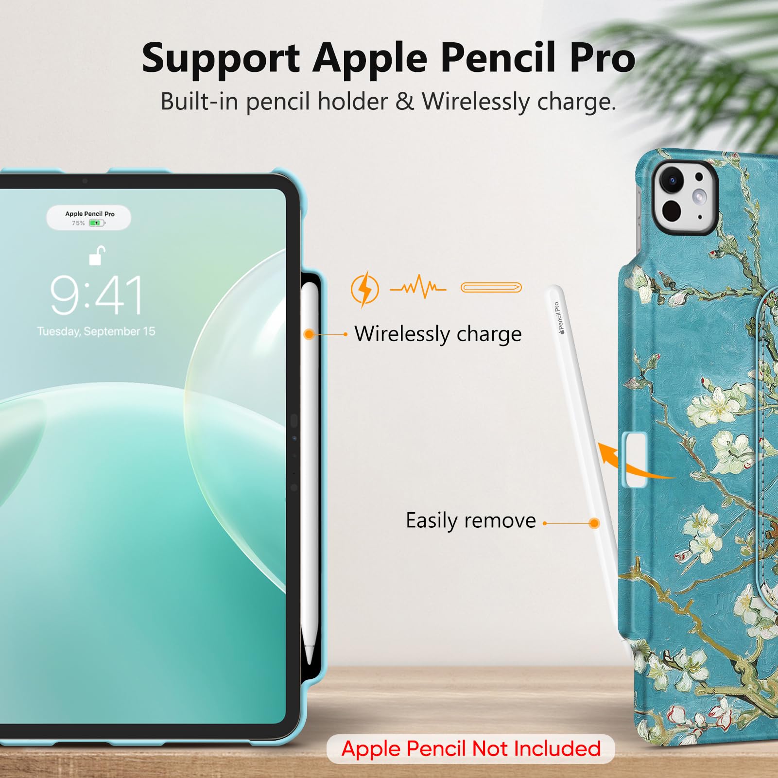 Foto 7 pulgar | Funda Giratoria Fintie Para Ipad Pro De 13 Pulgadas (m4) 2024 Con Lápiz - Venta Internacional.