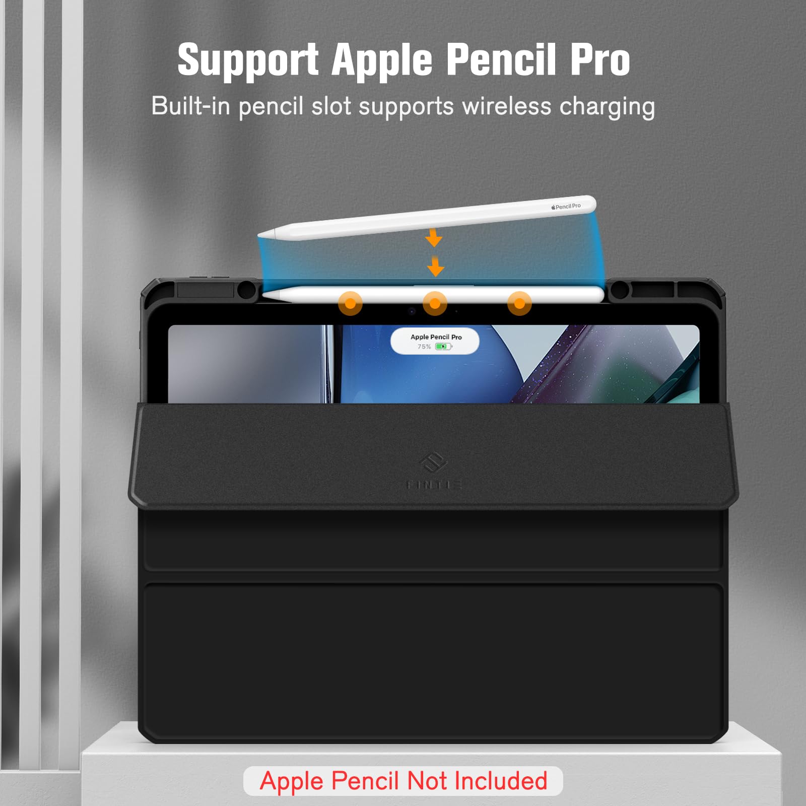 Foto 6 | Funda Fintie Hybrid Slim Para Ipad Air De 13 Pulgadas (m3) 2025, Color Negro - Venta Internacional.