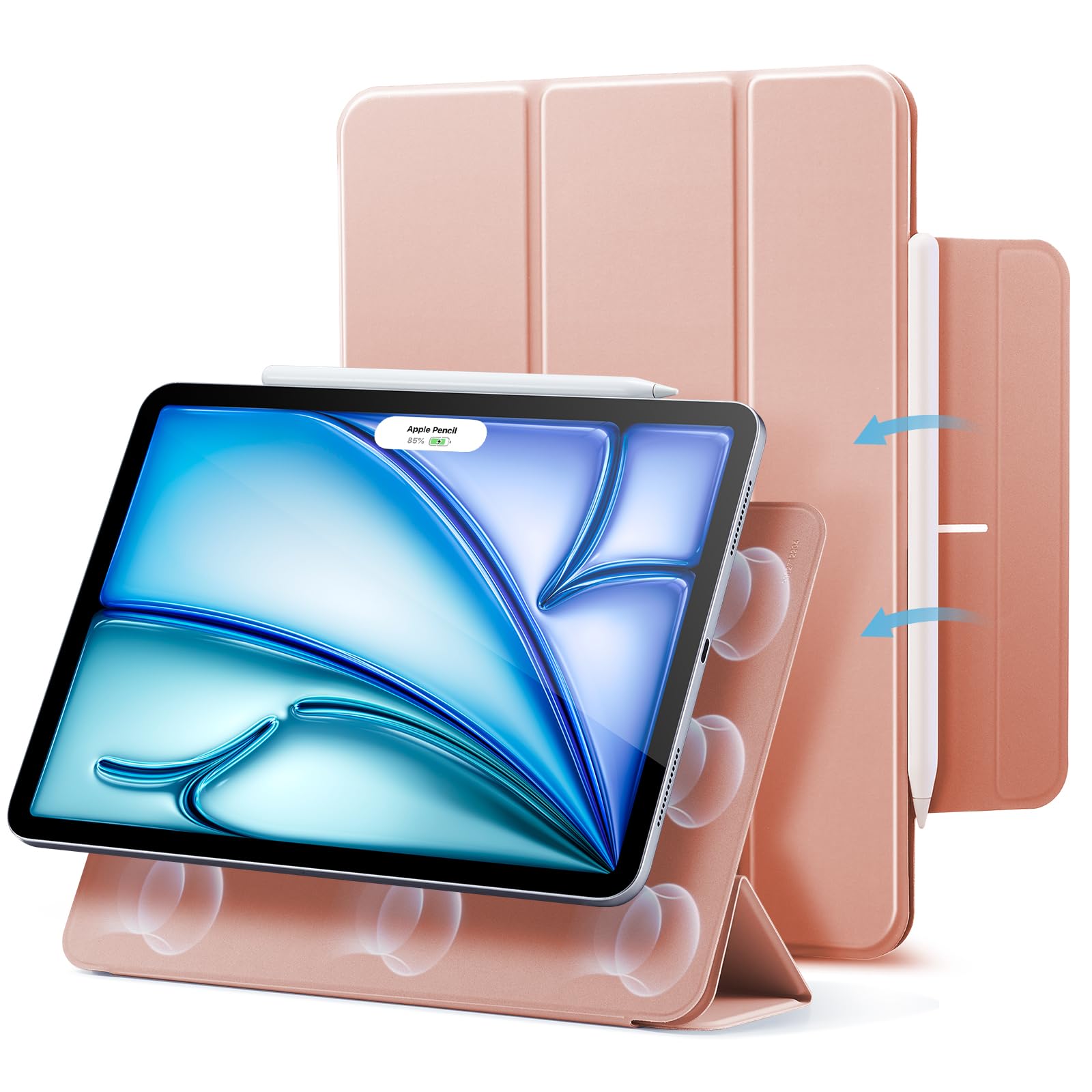 Funda Esr Para Ipad Air M3/m2 De 11 Pulgadas (2025/2024), Color Oro Rosa - Venta Internacional.