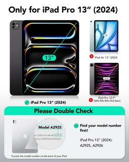 Foto 2 | Funda Esr Para Ipad Pro 13 M4 (2024), A Prueba De Golpes, Resistente Al Amarilleo, Transparente - Venta Internacional.