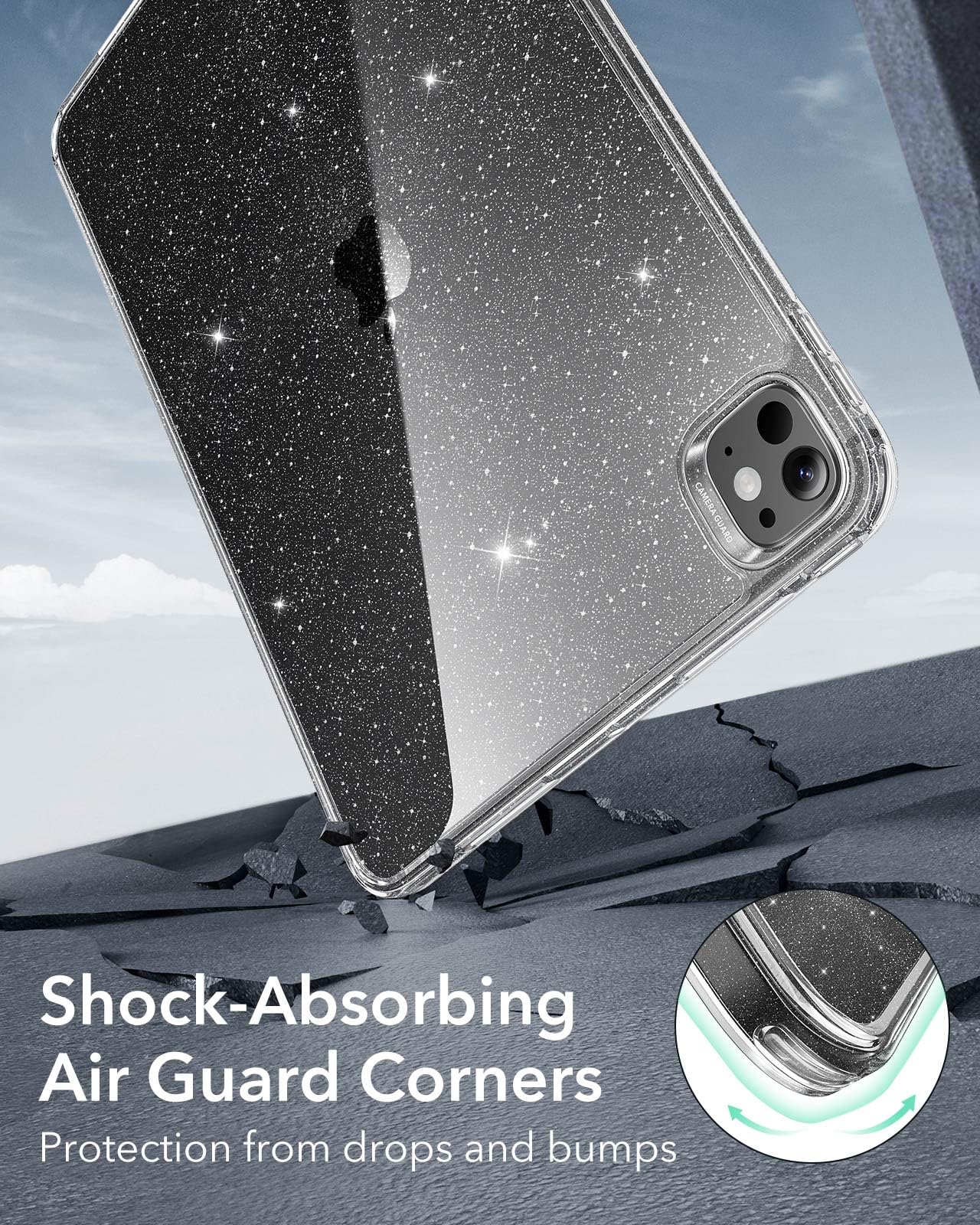 Foto 5 pulgar | Funda Esr Para Ipad Pro 13 M4 (2024), A Prueba De Golpes, Resistente Al Amarilleo, Transparente - Venta Internacional.