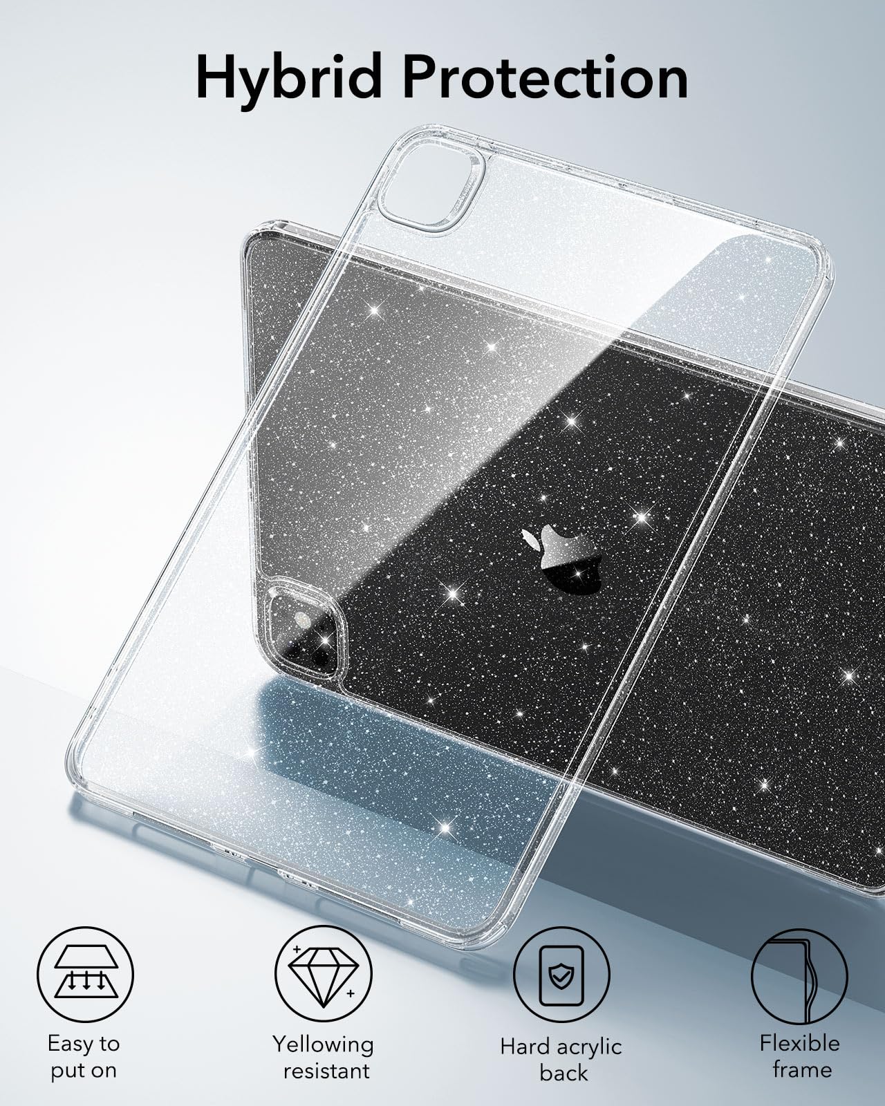 Foto 6 pulgar | Funda Esr Para Ipad Pro 13 M4 (2024), A Prueba De Golpes, Resistente Al Amarilleo, Transparente - Venta Internacional.