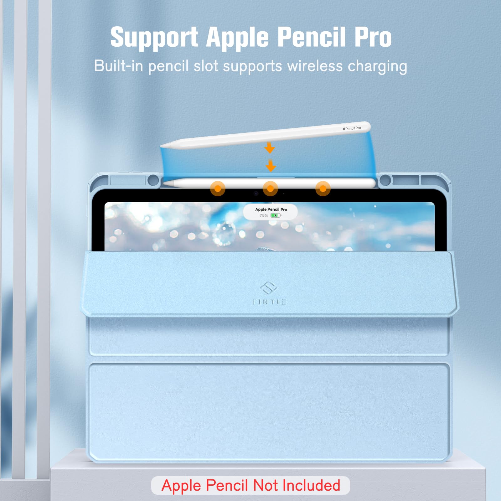 Foto 7 pulgar | Funda Fintie Hybrid Slim Para Ipad Air De 13 Pulgadas (m3) 2025, Color Azul Cielo - Venta Internacional.