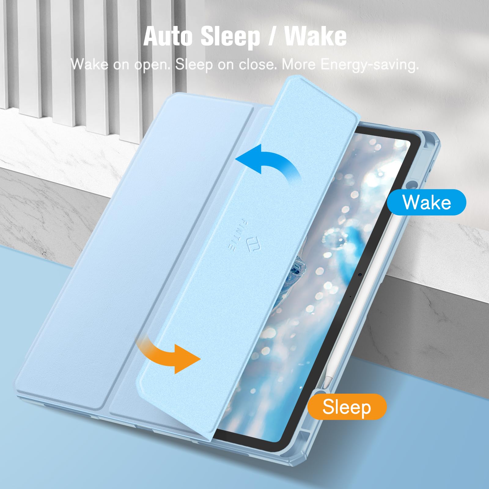 Foto 7 | Funda Fintie Hybrid Slim Para Ipad Air De 13 Pulgadas (m3) 2025, Color Azul Cielo - Venta Internacional.
